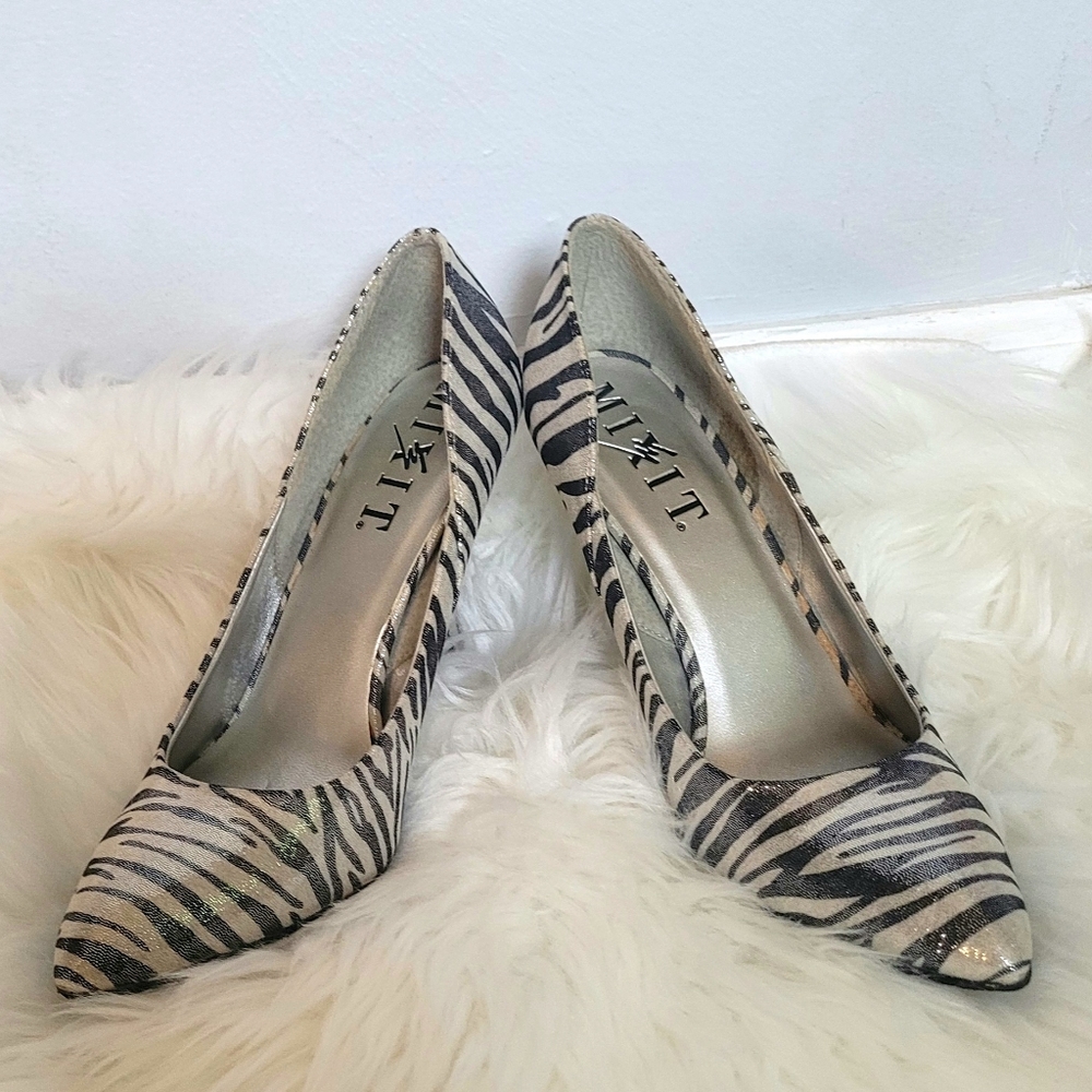 NWOT MiXit 4" Zebra Print Heels